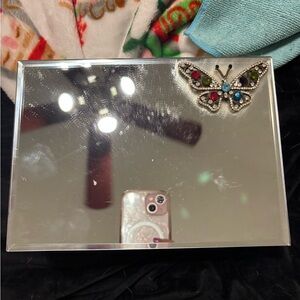 Mirrored butterfly jewelry box